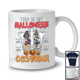 Personalized Custom Name This Is My Halloween Costume, Horror Skeleton Rib Dog T-Shirt