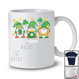 Personalized Custom Name Three Gnomes Shamrocks; Lovely St. Patrick's Day Gnomies; Family T-Shirt