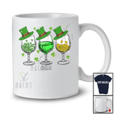 Personalized Custom Name Three Wine Glasses Leprechaun; Amazing St. Patrick's Day Drunker Drinking T-Shirt