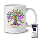 Personalized Custom Name Throw Me Some Beads; Adorable Mardi Gras Beads Tree; Festival Parades T-Shirt