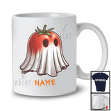 Personalized Custom Name Tomato Boo Ghost Cosplay, Horror Halloween Fruit Vegan, Family T-Shirt