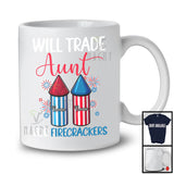 Personalized Custom Name Trade Aunt For Firecrackers, Lovely 4th Of July Fireworks, Family T-Shirt