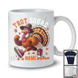 Personalized Custom Name Trot Squad, Humorous Thanksgiving Turkey Marathon Running Runner T-Shirt