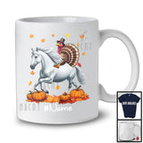 Personalized Custom Name Turkey Riding Horse, Lovely Thanksgiving Pumpkins, Horse Lover T-Shirt