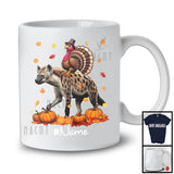 Personalized Custom Name Turkey Riding Hyena, Lovely Thanksgiving Pumpkins, Hyena Lover T-Shirt