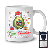 Personalized Custom Name Vegan Christmas Squad, Joyful X-mas Santa Reindeer Avocado, Fruit T-Shirt