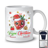 Personalized Custom Name Vegan Christmas Squad, Joyful X-mas Santa Reindeer Strawberry, Fruit T-Shirt