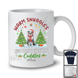 Personalized Custom Name Warm Snuggles Australian Shepherd; Fantastic Christmas Lights Tree Plaid T-Shirt