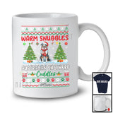 Personalized Custom Name Warm Snuggles Australian Shepherd; Fantastic Christmas Sweater Tree Plaid T-Shirt