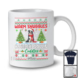 Personalized Custom Name Warm Snuggles Border Collie; Fantastic Christmas Sweater Tree Plaid T-Shirt