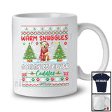 Personalized Custom Name Warm Snuggles Golden Retriever; Fantastic Christmas Sweater Tree Plaid T-Shirt