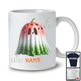 Personalized Custom Name Watermelon Boo Ghost Cosplay, Horror Halloween Fruit Vegan, Family T-Shirt