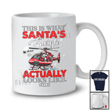 Personalized Custom Name What Santa's Sleigh Actually Looks Like; Joyful Christmas Snow Helicopter T-Shirt