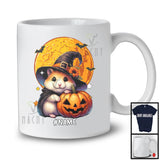 Personalized Custom Name Witch Hamster With Pumpkin Scary Moon; Adorable Halloween Animal Family T-Shirt