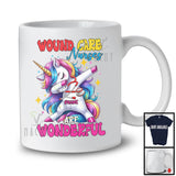 Personalized Custom Name Wound Care Nurse Are Wonderful; Cute Magical Dabbing Unicorn Nurse T-Shirt