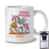 Personalized Custom Name Zombie Unicorn; Creepy Halloween Costume Unicorn Lover T-Shirt