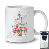 Personalized Custom Text Engineer Equipments Christmas Tree; Amazing X-mas Lights Family T-Shirt