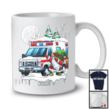 Personalized Dabbing Gnome On Ambulance; Joyful Christmas Custom Name; Ambulance Driver T-Shirt