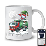 Personalized Dabbing Gnome On Garbage Truck; Joyful Christmas Custom Name; Garbage Truck Driver T-Shirt