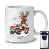 Personalized Dabbing Reindeer On Pickup Truck; Joyful Christmas Custom Name; Pickup Truck Driver T-Shirt