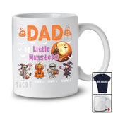 Personalized Dad Of Little Monsters; Creepy Halloween Family Custom Name Group T-Shirt