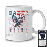 Personalized Daddy, Amazing 4th Of July Custom Name Children, Eagle USA Flag Patriotic T-Shirt