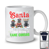 Personalized Dear Santa Just Bring Cane Corsos; Lovely Christmas Custom Name Snowing T-Shirt