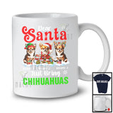 Personalized Dear Santa Just Bring Chihuahuas; Lovely Christmas Custom Name Snowing T-Shirt