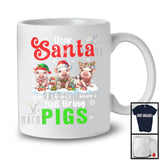 Personalized Dear Santa Just Bring Pigs; Lovely Christmas Custom Name Farm Farmer T-Shirt