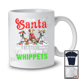 Personalized Dear Santa Just Bring Whippets; Lovely Christmas Custom Name Snowing T-Shirt