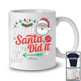 Personalized Dear Santa She Did It; Amazing Christmas Santa Face; Custom Name Naughty Couple T-Shirt