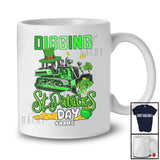 Personalized Digging St. Patrick's Day Bulldozer; Amazing Custom Name Boy Driver; Leprechaun T-Shirt