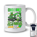 Personalized Digging St. Patrick's Day Excavator; Amazing Custom Name Boy Driver; Leprechaun T-Shirt