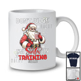 Personalized Don't Judge Santa In Training; Humorous Christmas Custom Name Accountant Santa T-Shirt