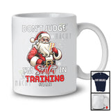 Personalized Don't Judge Santa In Training; Humorous Christmas Custom Name Pharmacist Santa T-Shirt