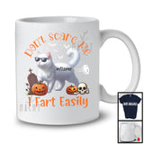 Personalized Don't Scare Me I Fart Easily; Humorous Halloween Custom Name Cat Lover T-Shirt