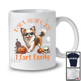 Personalized Don't Scare Me I Fart Easily; Humorous Halloween Custom Name Chihuahua Lover T-Shirt