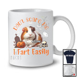 Personalized Don't Scare Me I Fart Easily; Humorous Halloween Custom Name Guinea Pig Lover T-Shirt