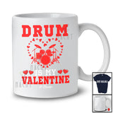 Personalized Drum Is My Valentine; Amusing Hearts Custom Name Drummer Musical Instruments T-Shirt