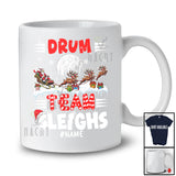 Personalized Drum Team Sleighs; Joyful Christmas Santa Sled Reindeer; Custom Name Jobs T-Shirt