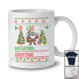 Personalized Due to Inflation Christmas Sweater; Lovely Custom Name Santa; Family Group T-Shirt