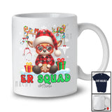 Personalized ER Squad; Fantastic Christmas Red Plaid Reindeer Snowing; Custom Name Nurse T-Shirt