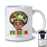 Personalized Education Freedom; Proud Black History Month Book As Brain; Custom Name Girl Afro T-Shirt