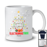 Personalized ElectrimasTree; Joyful Christmas Tree Lights Electric; Custom Name Electrician T-Shirt