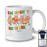 Personalized Emergency Room Crew; Groovy Christmas Four Gingerbreads; Custom Name Nurse T-Shirt