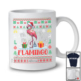 Personalized Fa La Fla Flamingo; Joyful Christmas Sweater; Custom Name Santa Flamingo T-Shirt