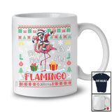 Personalized Fa La Fla Flamingo; Joyful Christmas Sweater; Custom Name Santa Sloth Dabbing T-Shirt