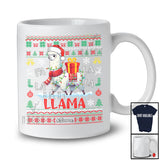 Personalized Fa La Llama; Joyful Christmas Lights Sweater; Custom Name Santa Llama T-Shirt