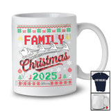 Personalized Family Christmas 2025; Fantastic X-mas Sweater Plaid Santa; Custom Name Family T-Shirt