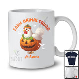 Personalized Farm Animal Squad; Lovely Halloween Custom Name Chicken Pumpkin Cosplay; Farm T-Shirt